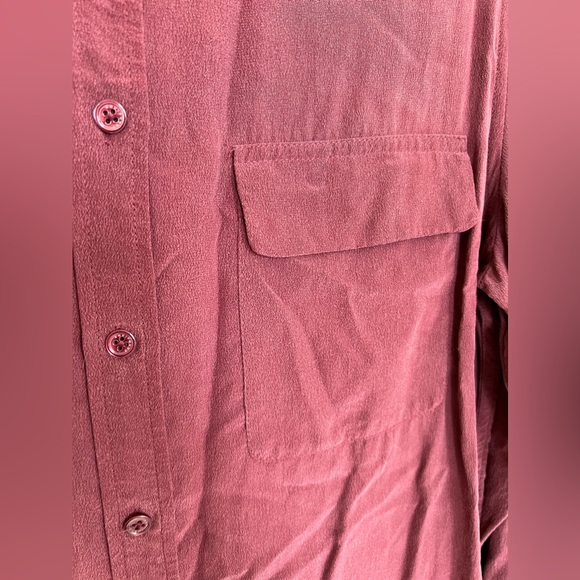 Washed silk slim Signature shirt, designed by Kate Moss for Equipment A/W16 - Picture 7 of 8